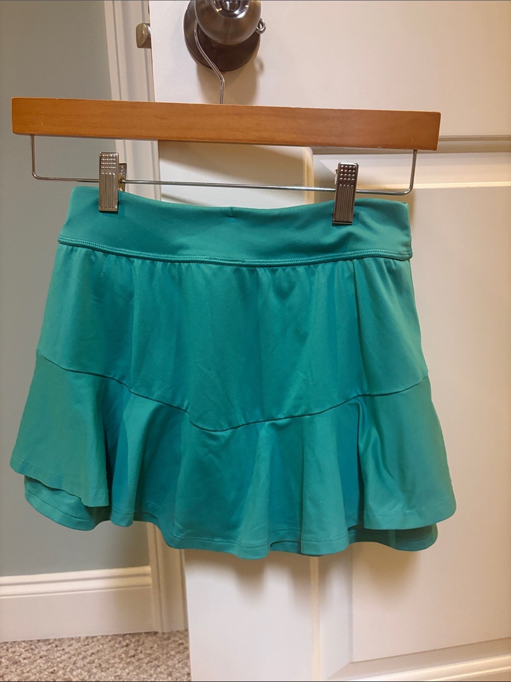 Girls Teal Athletic Skort with Ruffle Hem -BCG